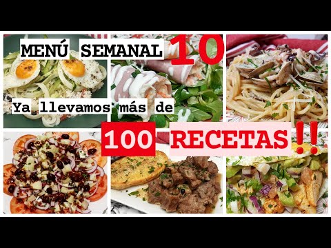 🔟🥳 MENÚ SEMANAL 10‼️ Ya van más de 100 RECETAS para tus menús. BATCH COOKING sano y ECONÓMICO