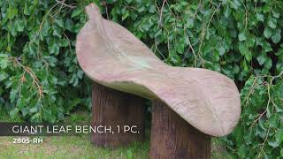 Watch A Video About the Henri Studio Giant Leaf Relic Hi Tone Outdoor Bench