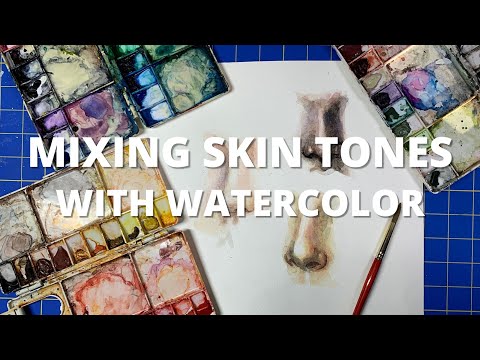 Mixing skin tones - part 3 - watercolor applications