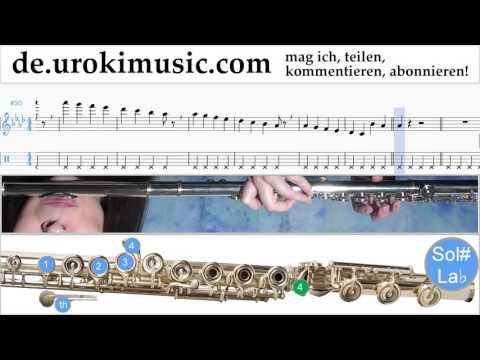 Flötenunterricht The Chainsmokers ft. Halsey - Closer Noten Lernen Teil#1 um-995