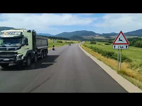 Driving in Slovakia, route R2 - 9, Ziar n. Hronom - Handlova