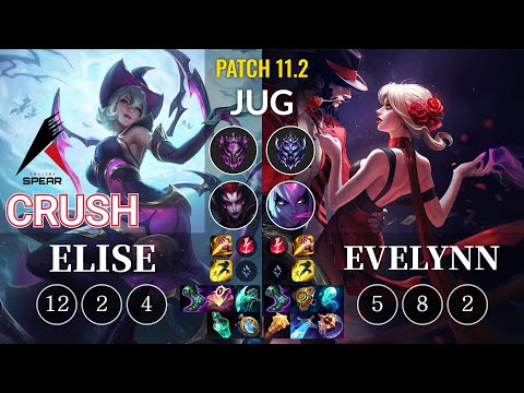 ASP Crush Elise vs Evelynn Jungle - KR Patch 11.2