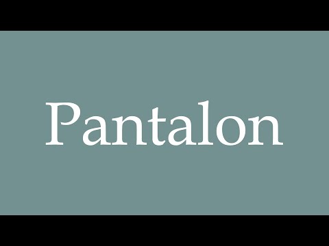 How to pronounce ''Pantalon'' correctly in French