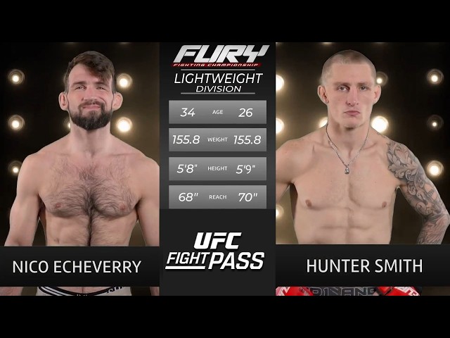 Hunter Smith vs. Nico Echeverry Full Fight | Fury FC 106