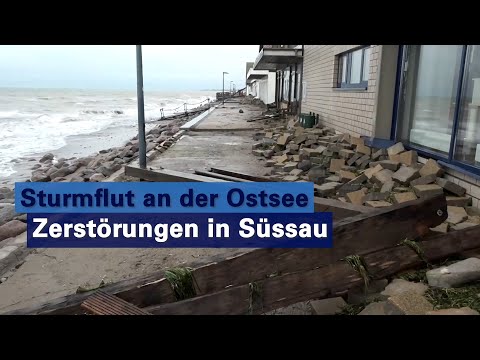 Sturmflut in Ostholstein: Zerstörungen in Süssau