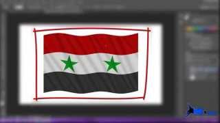 preview picture of video 'Syria FLAG Paint with PS | خاصية رفرفة العلم وتطبيقها على الفوتوشوب'