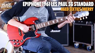 Video thumbnail for No Talking...Just Tones | Epiphone 1961 Les Paul SG Standard Aged Sixties Cherry by Peach Guitars