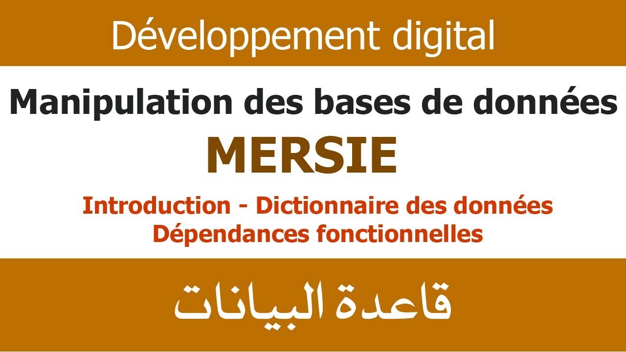 Bases de données V1 : Merise Introduction