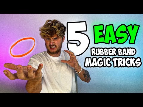5 EASY Rubber Band Magic Tricks *TUTORIAL*