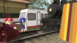 MARIO AND SONIC @ STATION - THE MOST BUSY STATION TRACKS RIDE! - TRAINZ RAILROAD SIMULATOR