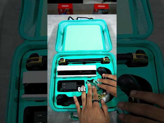 Vídeo relacionado con Bestico Funda para Nintendo Switch y Switch OLED, Funda de viaje para Nintendo Switch con 10 cartuchos de juegos para la consola, Adaptador de CA, cable HDMI, mando Joycon y correa Joycon