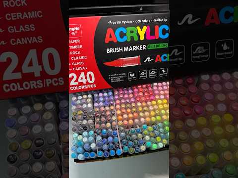Unboxing New 240 Acrylic Markers from GuangNa 🤩 #acrylicmarkers #art #unboxing #unboxingvideo