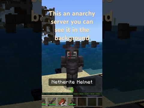 Getting full netherite armour on an anarchy server #minecraftpe #minecraft #netheritearmour