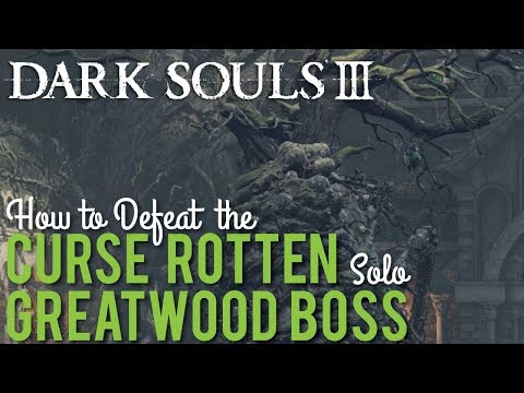 How to defeat the Curse Rotten Greatwood Boss in Dark Souls 3 - SOLO