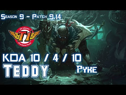 SKT T1 Teddy PYKE vs YUUMI Supp - Patch 9.14 KR Ranked