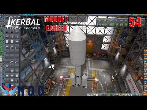 Kerbal Space Program | Modded Career 54 | Building a lifter and survey satellite