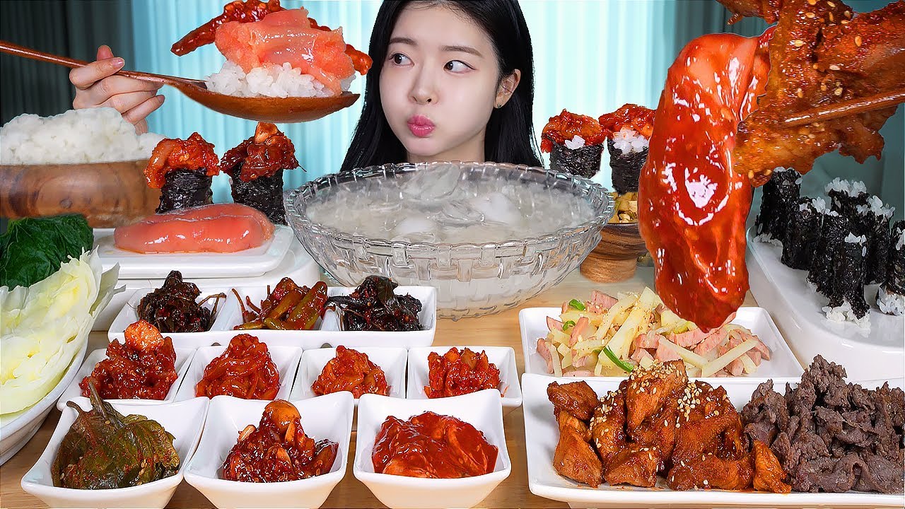ASMR MUKBANG | 밥도둑 총집합 ☆ 여러가지 젓갈 & 제육볶음 & 불고기 & 강된장... 집밥 먹방! Korean Home Meal! Salted