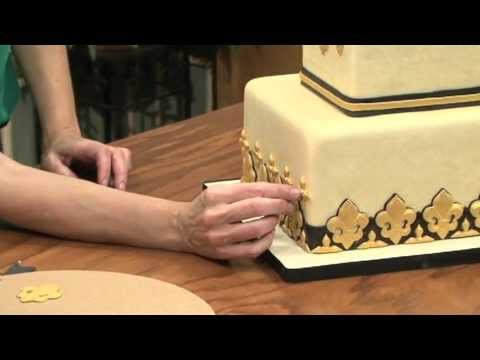 Fleur de lis Cake Video - Dominic Palazzolo & Sharon Zambito - Silicone Molds, Gumpaste Flowers