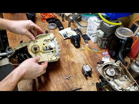 Stihl MS192T/MS193T/Ms194T Engine removal full tear down disassembly