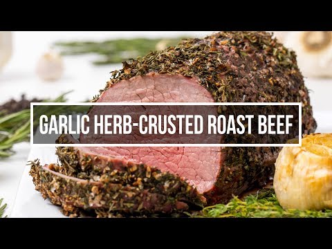 Garlic herb crusted roast beef