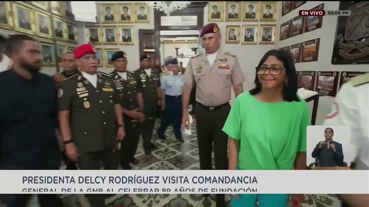 Delcy Rodríguez visita Comandancia de la GNB en su 89 aniversario, 4 de agosto de 2026