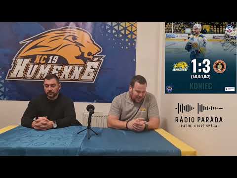 Pozápasová tlačová konferencia: HC 19 Humenné - HK Topoľčany 1:3 (4.11.2023)