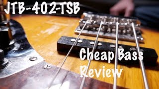 Video thumbnail for Pro Bass for cheap | Jay Turser JTB-402 by Twin Archer