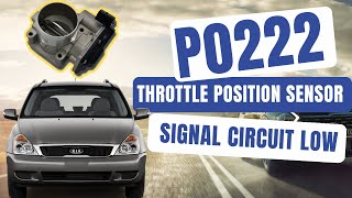 Test & Fix P0222 Throttle Position Sensor 2 Signal Circuit Low | KIA Carnival VQ 2006-14 | 2.7 V6