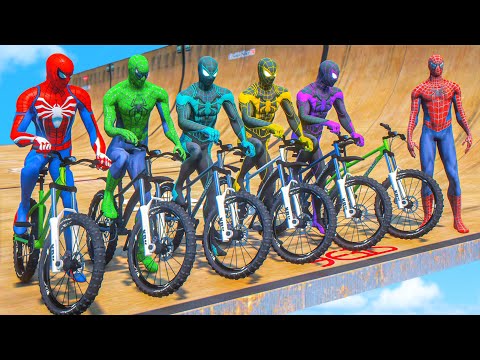 TEAM SPIDER-MAN Racing Super Bicycles Competition #593 (Funny Contest) - GTA V Mods