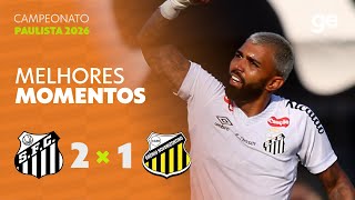SANTOS 2 X 1 NOVORIZONTINO | MELHORES MOMENTOS | 1ª RODADA | CAMPEONATO PAULISTA 2026 | ge.globo