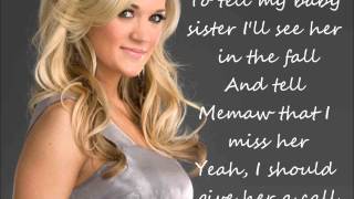 Carrie Underwood - Don&#39;t Forget To Remember Me Lyrics