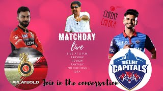 Match Day Live with Cheeka | Match 19 IPL 2020 RCB vs DC |Pre Match Post Match & Fantasy Predictions