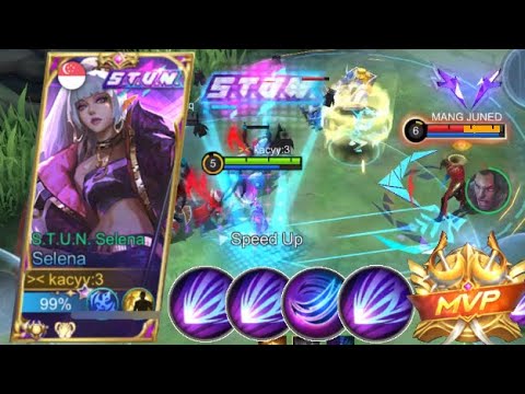 SELENA ROAM INSANE GAMEPLAY‼️ Selena stun mvp😻 deadly combo 😵‍💫🔪