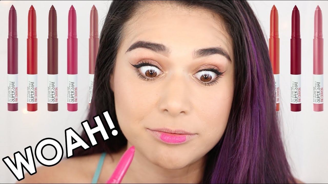 Maybelline SuperStay Ink Crayon Swatches & Review | WEAR TEST