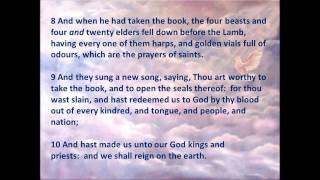 REVELATION 5 WORTHY IS THE LAMB SLAIN2RECEIVE POWER,RICHES,WISDOM,STRENGTH, HONOUR, GLORY,BLESSING