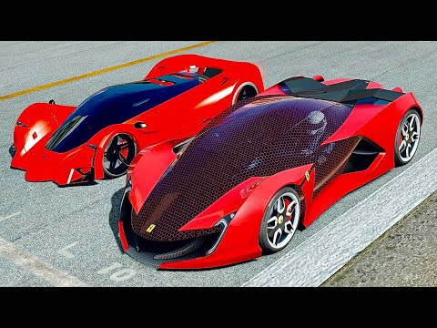 Ferrari Impronta vs Ferrari Marte 2050 Concept at Monza GP