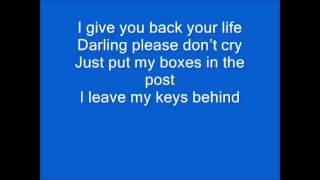 James Blunt - Kiss this love goodbye (lyrics)