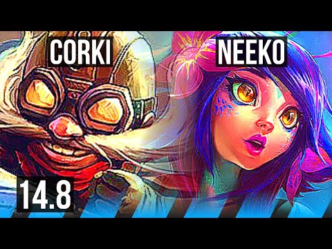 CORKI vs NEEKO (MID) | 13/3/8, Godlike | EUW Master | 14.8