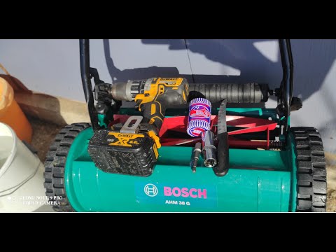 lets see if we can sharpen the #bosch  AHM 38 G Manual Garden #lawncare  #lawn #mower