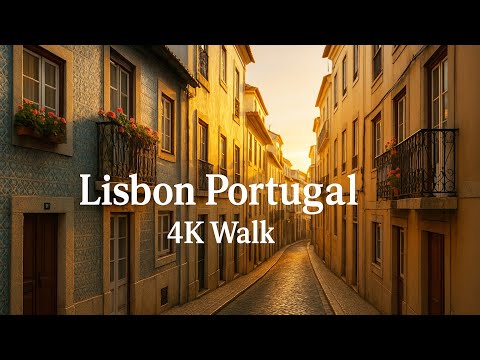 Walking in Lisbon Portugal | Evening Walk in 4K