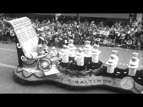 People welcome the Baltimore Orioles, professional baseball team, with a gala par...HD Stock Footage