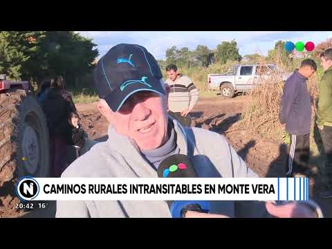 Caminos rurales intransitables en Monte Vera