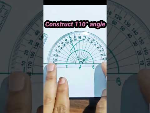 construct an angle of 110 degree using compass l construction of 110 degree angle #shorts #ytshorts