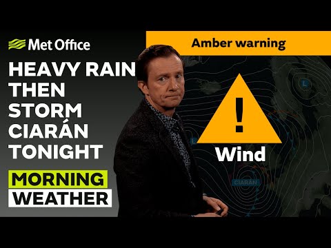 01/11/23 – Sunshine and showers - winds building – Morning Weather Forecast UK – Met Office Weather