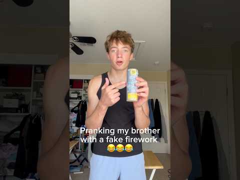 Pranking my brother with a firework 🧨 ￼