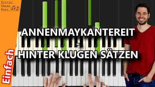 Hinter klugen Sätzen - AnnenMayKantereit | Piano Tutorial | German