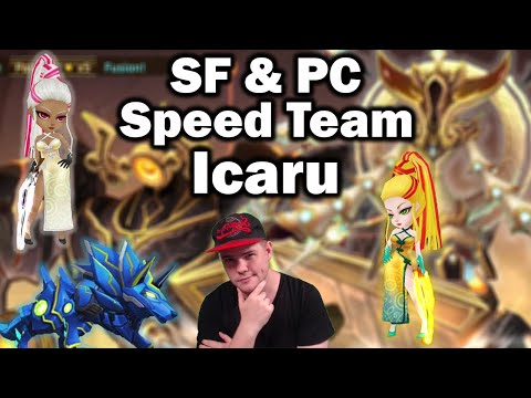 Speed Clear PC10, 33sec avg & SF10, 45 sec avg with ICARU! Near 100% consistent - Summoners War