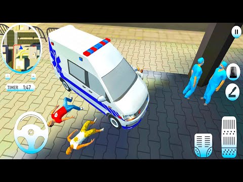 Roof Jumping Ambulance Simulator - Rooftop Stunts Rescue Driver -  Android Gameplay