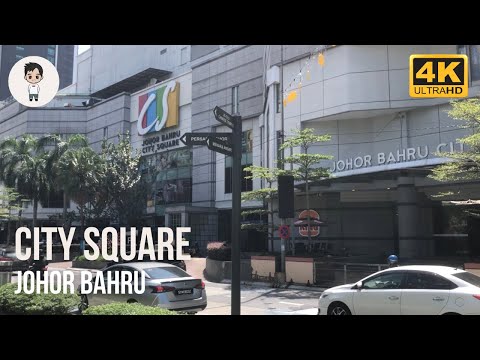 Caminhando na praça da cidade | Shopping | Johor Bahru Malásia | Passeio a pé 2023 [4K]