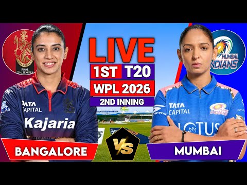 Live: RCB W vs MI W, WPL 2026 1ST T20,Live Match Score & Commentary RC Bengaluru W vs Mumbai IND W